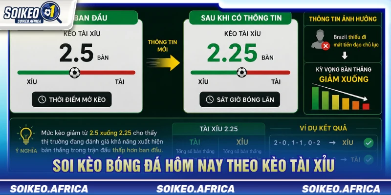 Ví dụ kèo tài xỉu trong soi kèo hôm nay