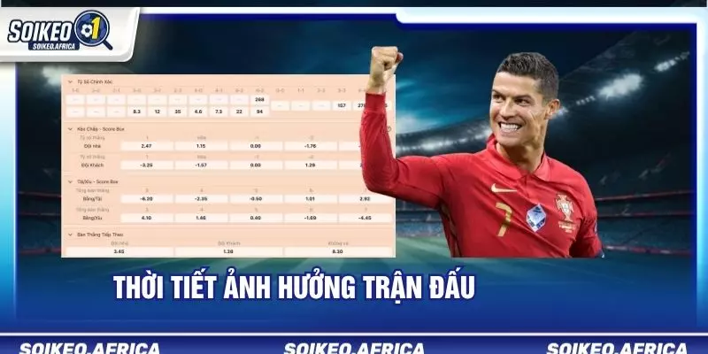 thời tiết ảnh hưởng trận đấu